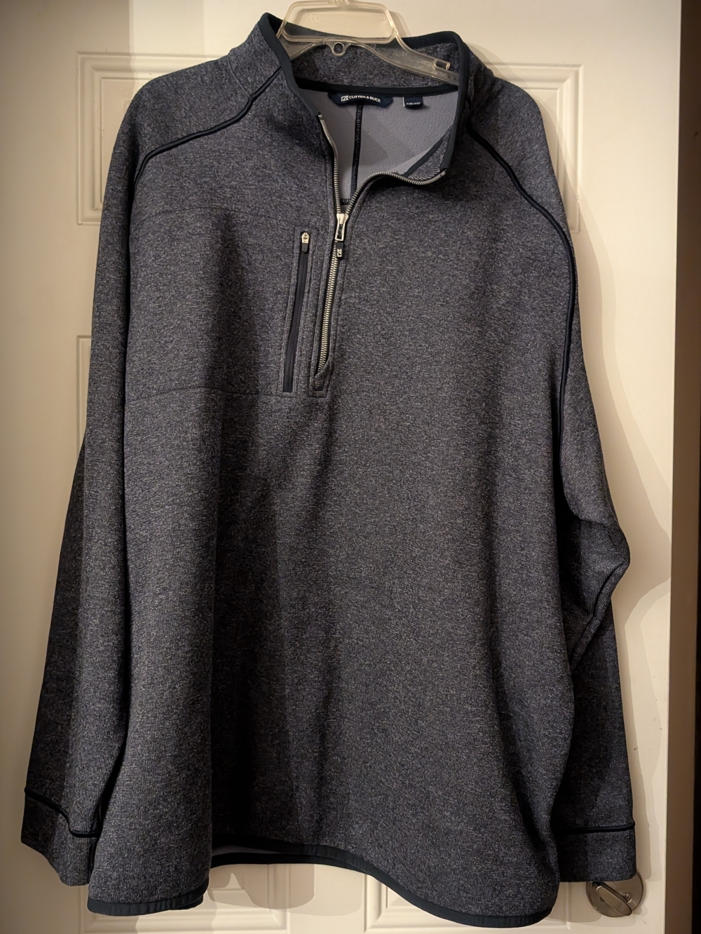 Cutter And Buck Mainsail Quarter Zip Bluish Gray Heather 4XL